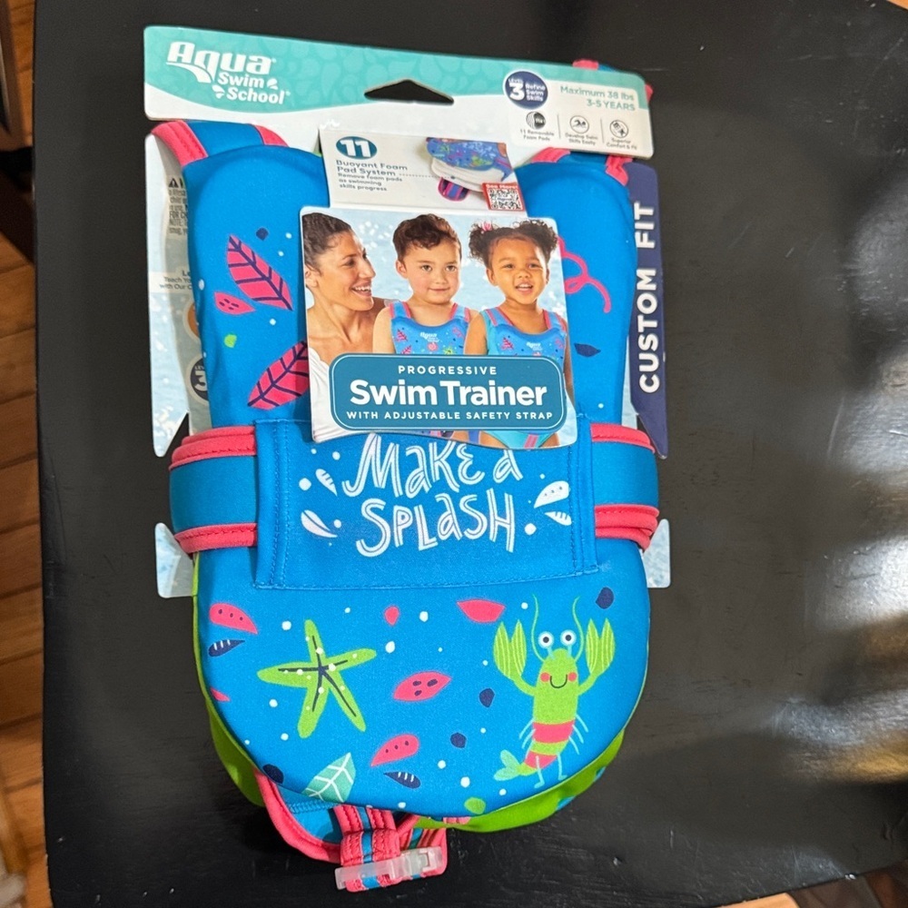 Aqua Kids Swim Trainer - Blue and Pink